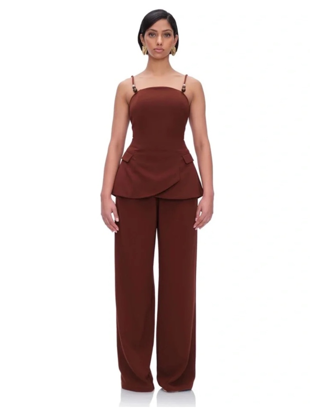 NWT Andrea Iyamah Varu Top in Cinnamon